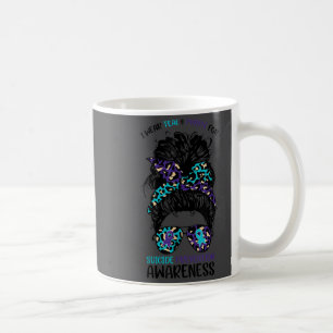 Ich trage Türkis & Lila für Suizidpräventionsb Kaffeetasse