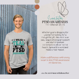 Ich trage Türkis für PTSD-Bewusstsein Tri-Blend-Sh Tri-Blend Shirt