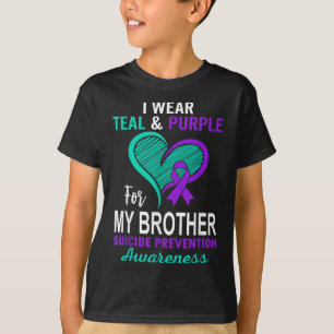 Ich trage Türkis Lila in Erinnerung an den Suizid T-Shirt