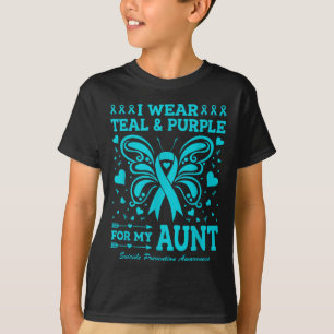 Ich trage Türkis & Purpur für meine Tante T-Shirt
