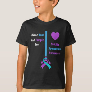 Ich trage Türkis und Lila für das Bewusstsein für T-Shirt