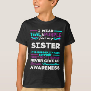 Ich trage Türkis und Lila für das Bewusstsein für T-Shirt