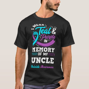Ich trage Türkis und Lila in Erinnerung an meinen  T-Shirt