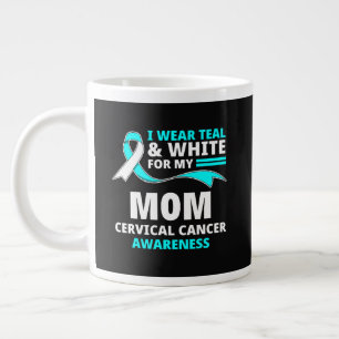 Ich trage Türkis und Weiß, meine Mutter Gebärmutte Jumbo-Tasse