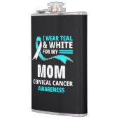 Ich trage Türkis und Weiß meine Mutter Gebärmutter Flachmann (Links)