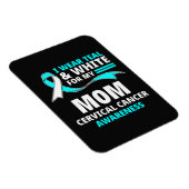 Ich trage Türkis und Weiß meine Mutter Gebärmutter Magnet (Rechte Seite)