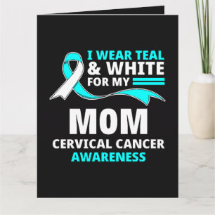 Ich trage Türkis und Weiß, meine Mutter hat Gebärm Karte