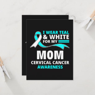 Ich trage Türkis und Weiß, meine Mutter hat Gebärm Karte