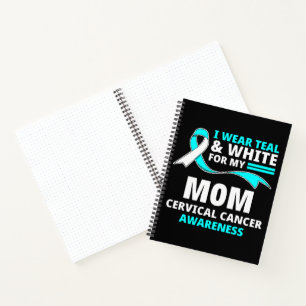 Ich trage Türkis und Weiß, meine Mutter hat Gebärm Notizblock