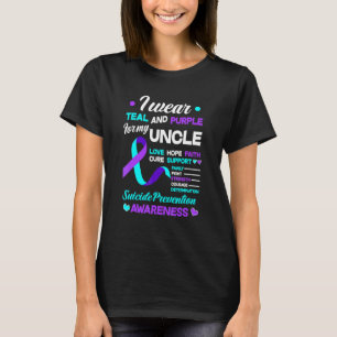 Ich trage Türkis & Violett für meinen Onkel Selbst T-Shirt