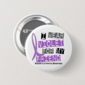 Ich trage Veilchen für meinen Morbus Hodgkin des Button (Vorne & Hinten)