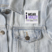 Ich trage Violett, weil ich ein Krieger bin Button (Beispiel)