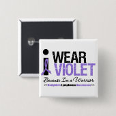 Ich trage Violett, weil ich ein Krieger bin Button (Vorne & Hinten)