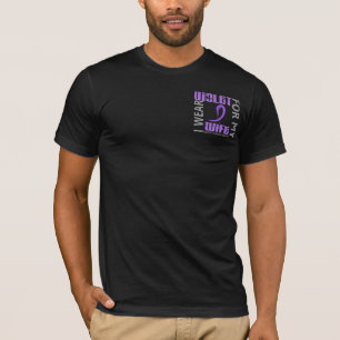 Ich trage violetten Ehefrau 46 Hodgkins Lymphom T-Shirt