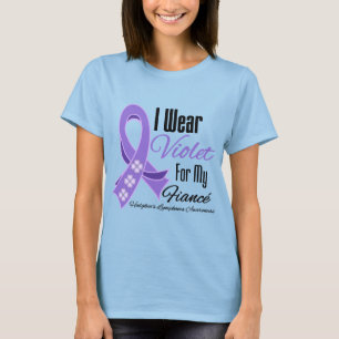 Ich trage violetten Morbus Hodgkin Fiancé T-Shirt
