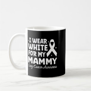 Ich trage Weiß für das Bewusstsein für Lungenkrebs Kaffeetasse