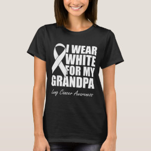 Ich trage Weiß für die Aufklärung über Lungenkrebs T-Shirt