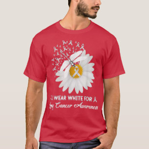 Ich trage Weiß für Lungenkrebs als Familienmitglie T-Shirt