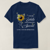 Ich trage Weiß für Lungenkrebs-Bewusstsein Sonnenb T-Shirt (Design vorne)