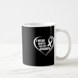 Ich trage Weiß für mein Großvater Lungenkrebs-Bewu Kaffeetasse