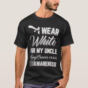 Ich trage Weiß für meinen Onkel zur Sensibilisieru T-Shirt