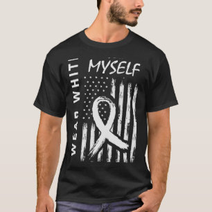 Ich trage Weiß für mich selbst, selbst Lungenkrebs T-Shirt