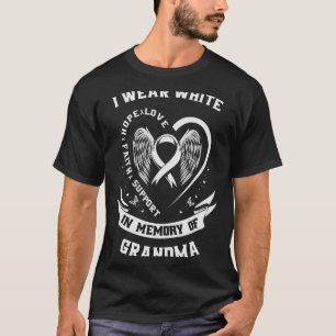 Ich trage Weiß in Erinnerung an meinen Oma Lungenk T-Shirt