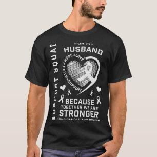 Ich trage Weißes Unterstützungs-Husband Lungenkreb T-Shirt