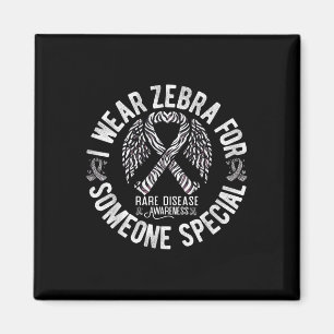 Ich trage Zebra für eine besondere seltene Erkrank Magnet