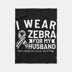 Ich trage Zebra für meinen Brustkrebs Fleecedecke