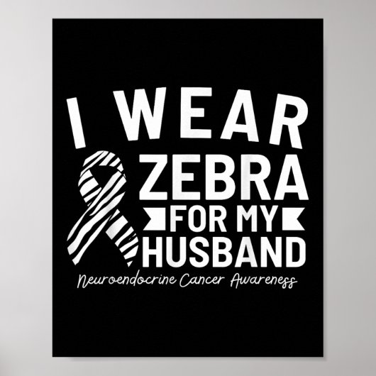 Ich trage Zebra für meinen Brustkrebs Poster (Vorne)