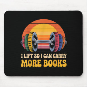Ich trainiere, damit ich mehr Bücher tragen kann, Mousepad