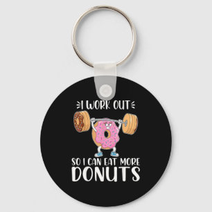 Ich trainiere, damit ich mehr Donuts essen kann -  Schlüsselanhänger