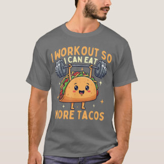 Ich trainiere, damit ich mehr essen kann Acosaco L T-Shirt