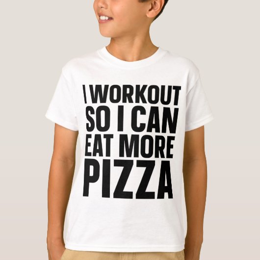 Ich trainiere, damit ich mehr Pizzeria Funny Gym e T-Shirt (Vorderseite)