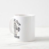 Ich trainiere, damit ich Müll essen kann Waschbär Kaffeetasse (Vorderseite Links)
