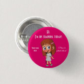 Ich trainiere heute mit einem kleinen, 25 mm lange button (Vorne & Hinten)