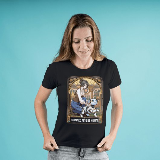 Ich trainiere KI als Mensch T-Shirt