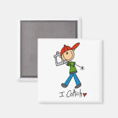 Ich trainiere T - Shirt und Geschenke Magnet (Vorderseite/Rückseite)