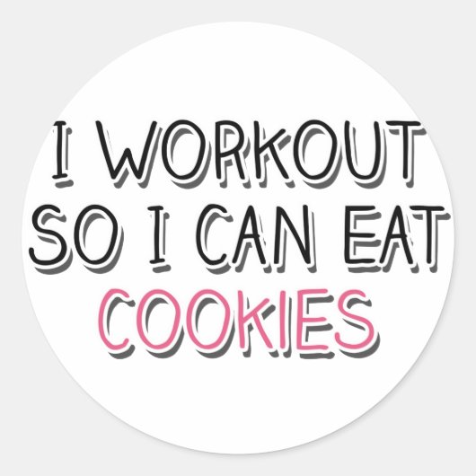 Ich trainiere, um Cookies zu essen Runder Aufkleber (Vorderseite)