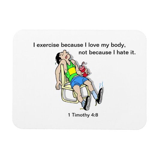 Ich trainiere, weil ich meinen Körper individuell  Magnet (Horizontal)