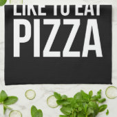 Ich trainiere, weil ich Pizza mag - Funny Gym Nove Handtuch (Gefaltet)