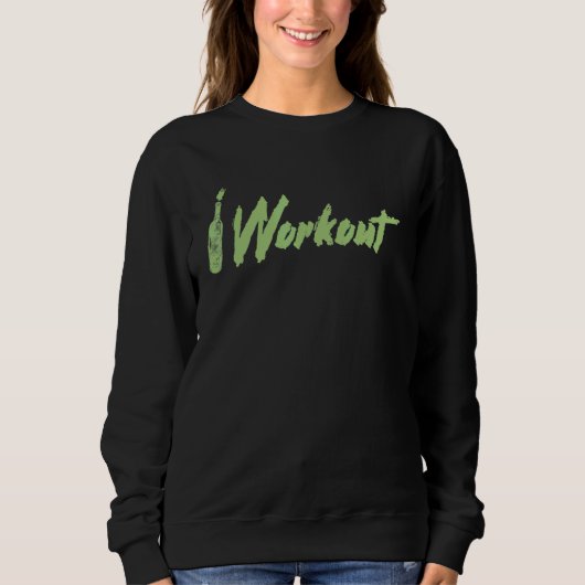 Ich trainiere Wein Sweatshirt (Vorderseite)