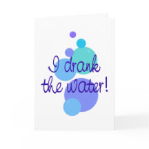 Ich trank Wasser
