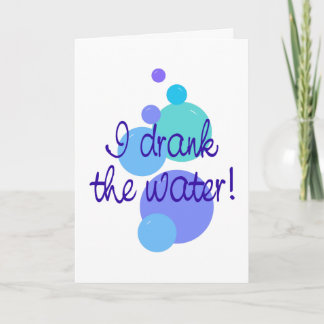 Ich trank Wasser Ankündigung