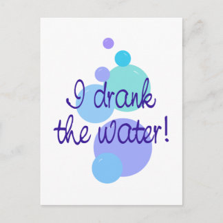 Ich trank Wasser Postkarte