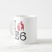 Ich trash IE6 Kaffeetasse (Vorderseite Links)
