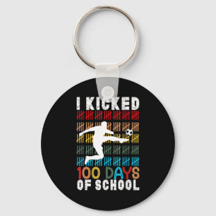 Ich trat 100 Tag der Schule Fußball 100. Tag unter Schlüsselanhänger