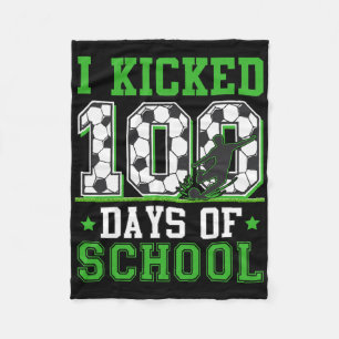 Ich trat 100 Tage Schule Fußball 100. Tag Jungen Fleecedecke