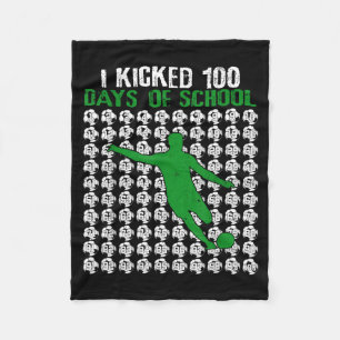 Ich trat 100 Tage Schule Fußball 100. Tag Sport Fleecedecke
